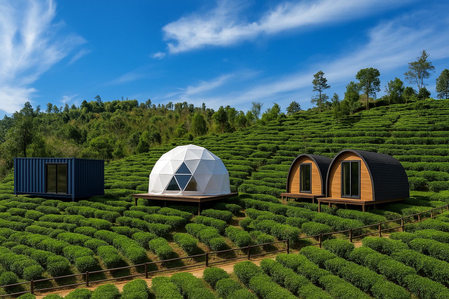 Scenic Nilgiris landscape with portable stays